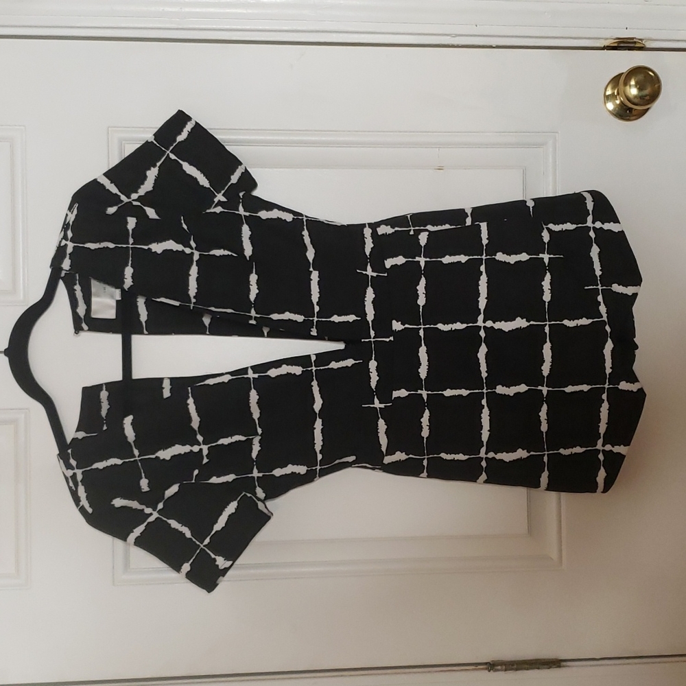 J.O.A. black and white romper